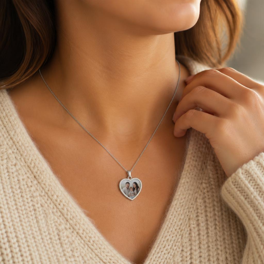 Collier Photo de Luxe Bensy — Pendentif Cœur