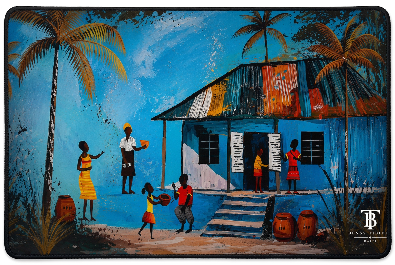 Tapis de jeu Bensy TiBiden — Art haïtien